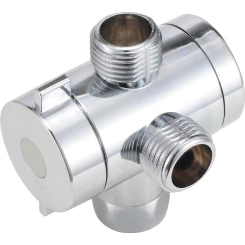 1/2inch 3 Way Adjustable T-adapter Shower Head Diverter Valve Bath Shower Head Arm Mounted Diverter Valve for Toilet Bidet
