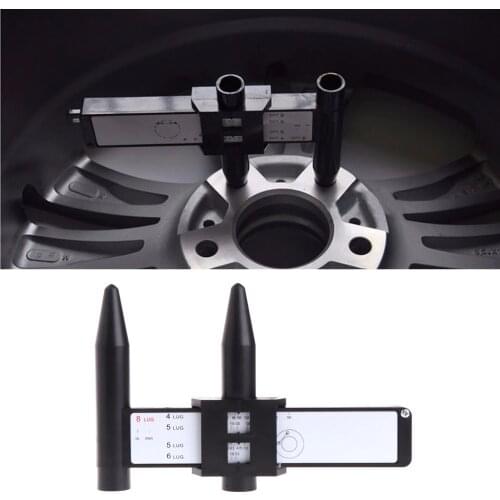 4 5 6 8 Holes Lug Wheel Bolt Pattern Gauge Quick Measuring Measurement Hand Tool