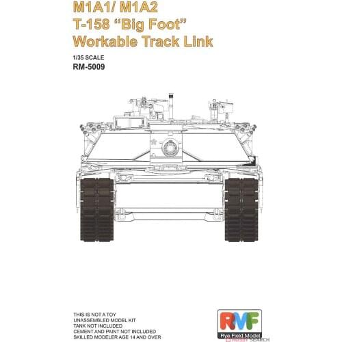 Ryefield-Model RM-5009 1/35 M1A1/A2 T-158 “Big Foot” Workable Track Link