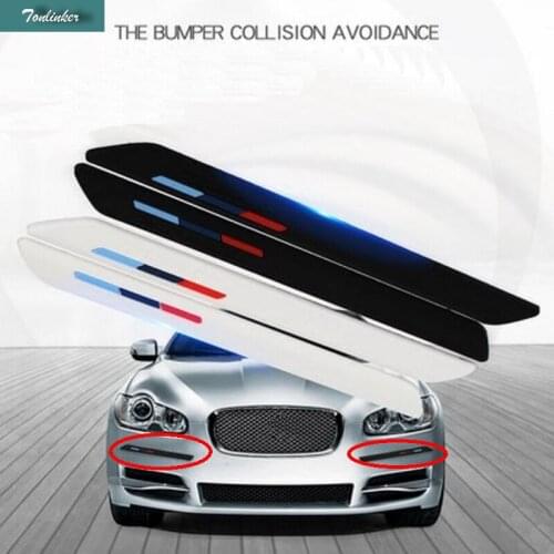 Tonlinker 2 PCS DIY Car Styling silicone car bumper Corner collision avoidance sticker for Ford Toyota AUDI VW Bmw Peugeot ect