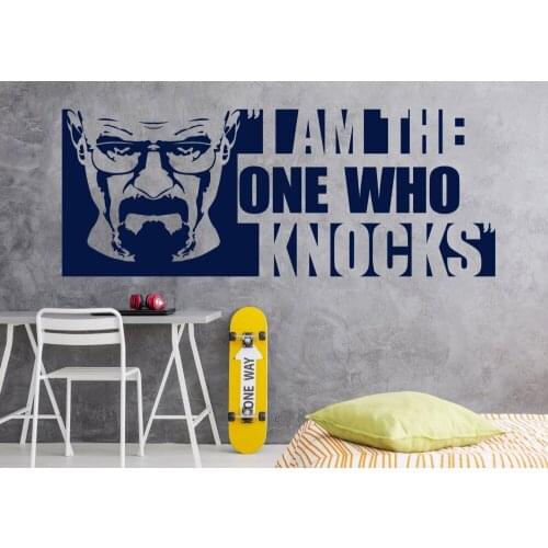 Heisenberg Wall Decal Quotes I Am The One Who Knocks Vinyl Wall Stickers For Living room bedroom Home Decoration