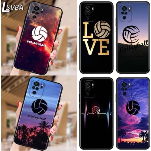 Volleyball Sports for Xiaomi Redmi Note 10 10S 9 9T 9S 9Pro Max 8T 8Pro 8 7 6 5 Pro 5A 4X 4 Soft Black Phone Case