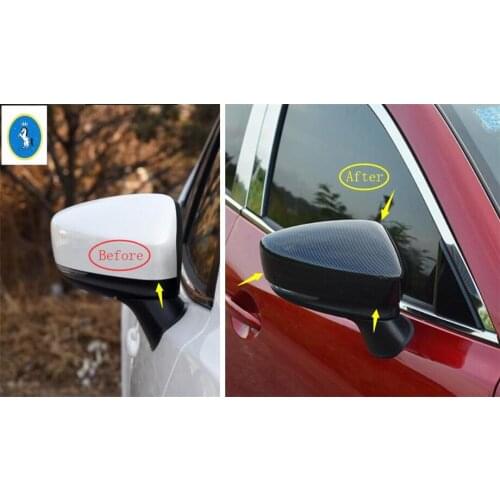 Yimaautotrims Auto Accessory Wing Case Rearview Mirror Protection Shell Cap Cover Trim For Mazda 3 Sedan Hatchback 2014 - 2018
