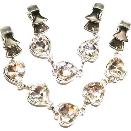 Crystal Heart Cape Cloak Clasps Women Cardigan Clip Sweater Shawl Clothing Guard