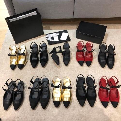 2020 Hot Flats Women Genuine Leather Woman Flats Pointed Toe Casual Women Shoes Elastic Band Shoes Woman Butterfly-Knot Loafers