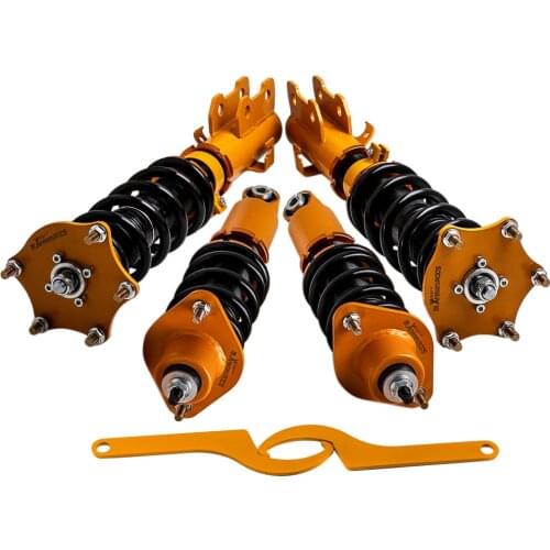 4pcs/set Coilovers Suspension Shock Kit + Top Mounts for HONDA CRV CR-V 2007-2011 Adj.Height