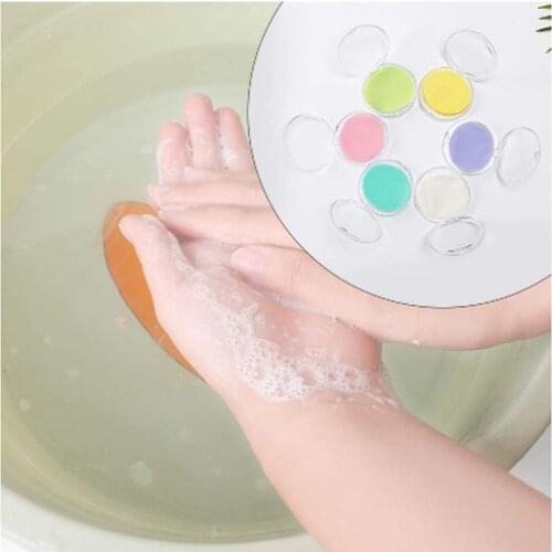50PCS / Box Flavor Soap Paper Disposable Boxed Portable Soap Tablets Outdoor Cleaning Foaming Disinfection Paper Soap