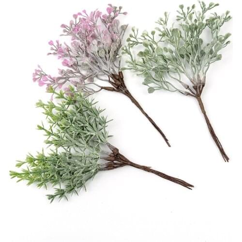 6pcs Vases for Home Decor Christmas Decorative Flowers Wreaths Wedding Bridal Accessories Clearance Diy Gifts Artificial Plants