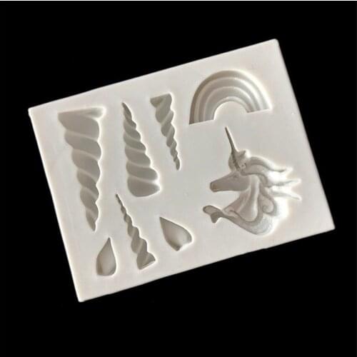 7.2*5.5*0.8CM DIY Sugar Craft Cake Vintage Petal Unicorn Cake Silicone Mold Fondant Mold Cake Decorating Tools Gum Paste Mold
