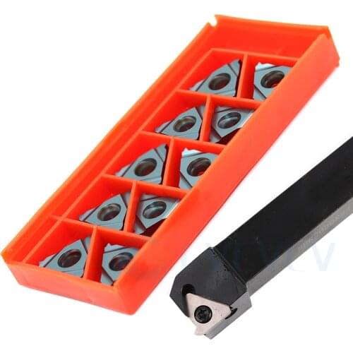 External Thread Machine Tool Holder SER2020K22 SER2525M22 + 22ER 6.0 3.5 4.5 5.5 ISO Shockproof Carbide CNC Lathe Turning Insert