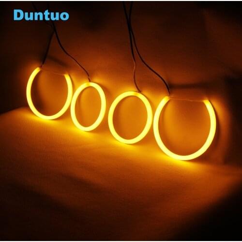 Angel Eyes Double Color Running Light DRL Turn Signal Lamp LED Car Lights For Bimmer BMW E90 E60 E61 E82 E87 E88