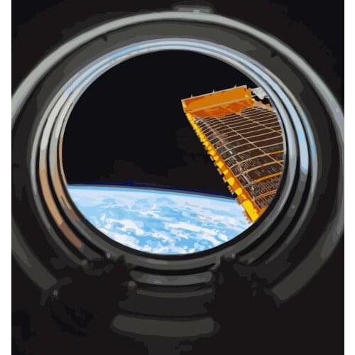 MaHuaf-i720 Earth from space Ⅳ DIY painting by Numbers animal Hand-painted canvas oil paintings for Children Room home Decor