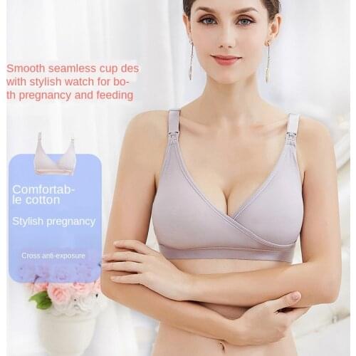 Cotton Cross Maternity Bra Breathable Without Rims Together Maternity Bras Nursing Bras Breastfeeding Bras