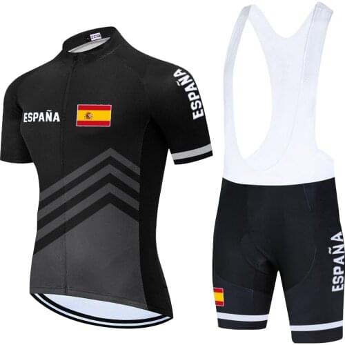 Classic Cycling Team Spain Clothing Bike Jersey 20D Bike Shorts Ropa Ciclismo Quick Dry Men Summer BICYCLING Maillot Culotte Set