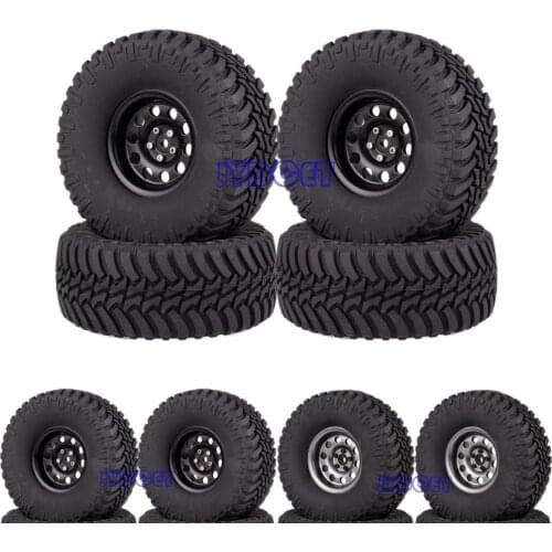 4P 2.2" Beadlock Wheel Rims &130MM Tires Tyre For RC 1/10 Model Car Crawler Axial YETI SCX10 Wraith 90031 90020 90048