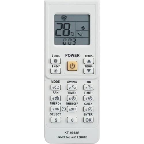 Air Conditioner Universal Remote Control for Toshiba Panasonic Sanyo Nec Fujitsu LG Aux KT-9018E