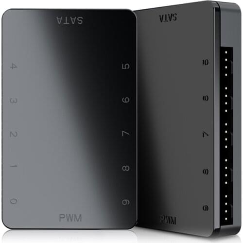 Cooler Master 4pin PWM Case Fan HUB 1 to 10 Moterboard Chassis Fan Interface expand concentrator