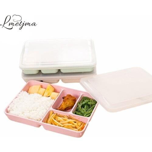 LMETJMA New 4 plus 1 Lunch Boxs Microwave Lunchbox For Adults Lunch Boxs Thermal Food Storage Container Lunchbox KCBII012006