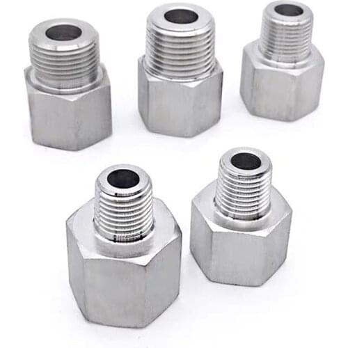 M10 M14 M16 M20 1/8" 1/4" 3/8" 1/2" BSP Male To Female Thread 304 Stainless Steel Socket High Pressure Resistant Pipe Fitting