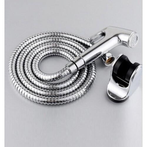 Toilet Shattaf Bidet Tap Set Handheld Shower Head Water Sprayer Bathroom Seat Nozzle Attachment+Hose+Wall Mount Rack Holder