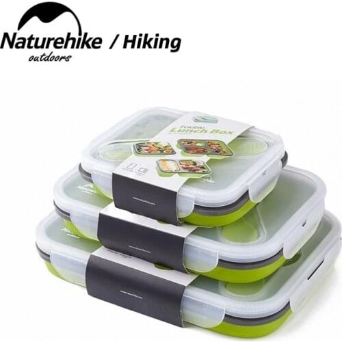 Naturehike Camping Lunch Box Foldable Light Travel Food Meal Box Picnic Sealed Preservation Food-grade Silicone Foods Container