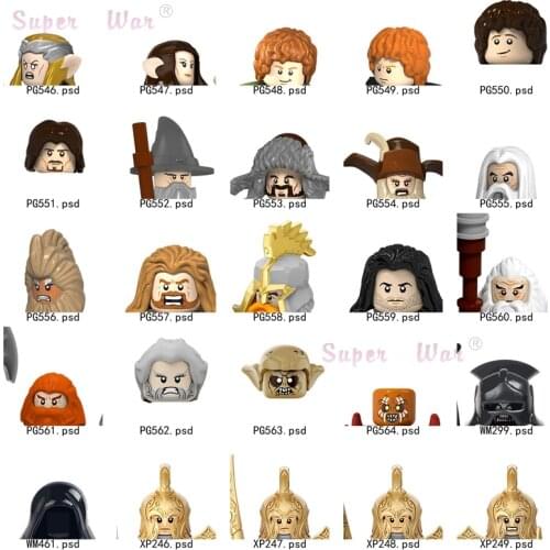 Single Medieval Movie Knights Head accessories Building Blocks toy Series-130