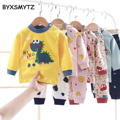 2pcs Baby Pajamas Unisex Kids Clothing Sets Baby Clothes Children Sets Newborn Boys Girls Cartoon Duck Clothes Drop Shipping