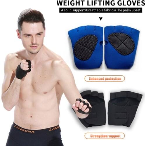 Lifting Palm Dumbbell Grips Pads Unisex Anti Skid Weight Cross Training Gloves Gym Workout Fitness Sports For Hand Protector