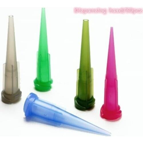 50PCS Mixed TT tapered needle Dispensing valve plastic head needle dispensing nozzle full plastic needle full plastic needle