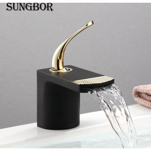 Basin Faucet Water Tap Bathroom Faucet Solid White Black Brass Chrome Gold Finish Single Handle Water Sink Tap Mixer AL-2245H