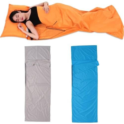TOMSHOO 70*210CM Outdoor Sleep Bags Travel Camping Hiking Polyester Pongee Healthy Sleeping Bag Liner with Pillowcase