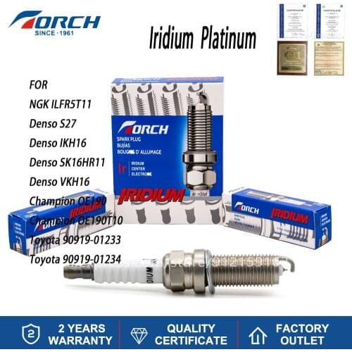 Brand new spark ignition candle TORCH KH5RTIP-11 Iridium PLATINUM Alternative NGK ILFR5T11 Denso IKH16 Champion OE190T10