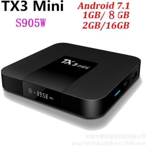 TX3 Mini Android 7.1 Smart Tv Box 2GB 16GB Amlogic S905W Quad Core 2.4G Wifi Support H.265 4K Media Player PK H96Pro Plus Tv Box