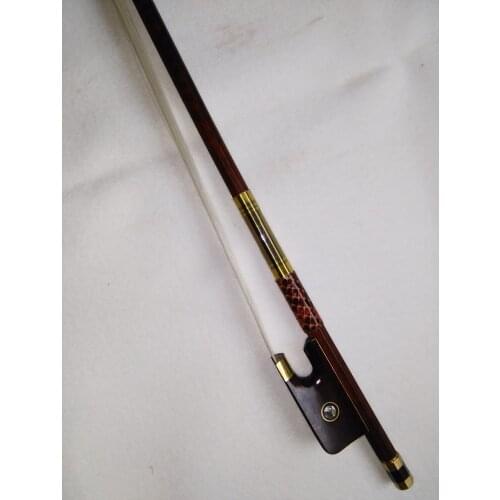 1 PC Quality Snake wood Cello Bow white horse hair ebony frog 4/4