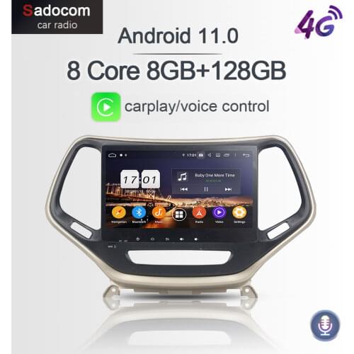 10.1" PX6 Android 10.0 4GB+64GB+8core Bluetooth 5.0 Car DVD Player GPS Glonass map autoradio wifi TV For Jeep Cherokee 2016 2017