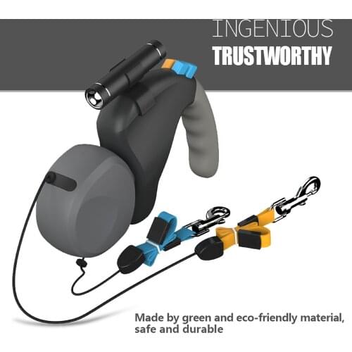 2 Color Retractable Dual Double Pet Leash Rope Zero Tangle Walk For Two Dog Walk The Dog Adjustable Pet Leash Pet Supplies