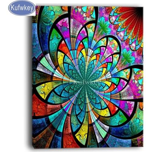 Large size,Abstract decorated,5d diy diamond embroidery Colored flowers diamond painting mosaic full square/round rhinestones