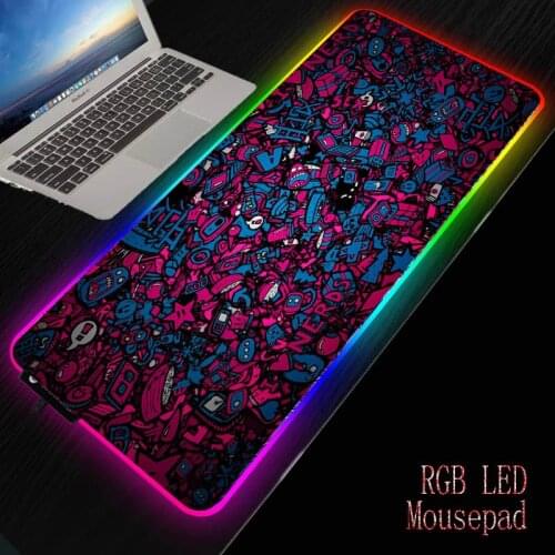 MRGBEST Large Gaming Mouse Pad Colorful Texture RGB Computer Mousepad Gamer Anti-slip Natural Rubber pads LED RGB and NO LED RGB