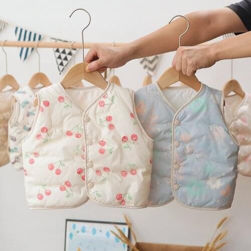 Childrens Vest 2020 Autumn and Winter Toddler Infant Baby Lightweight Vest Boys and Girls Warm Baby Jacket Cotton Waistcoat