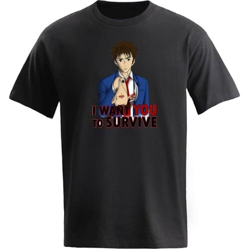 Uncle Migi Want You To Survive Mens T Shirts High Quality Top Short Sleeve Vintage Male Clothing Hip Hop Round Neck Men T-Shirt
