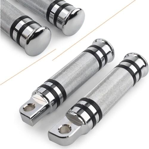 H-D Male Mount Motorcycle Footpegs Footrests Fit For Harley Davidson universal CNC Aluminum Chrome 1Pair