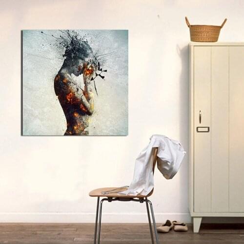 JQHYART ART Nude Women Canvas Painting For Living Room Wall Decor Posters and Prints Abstract Picture No Frame Printed Painting