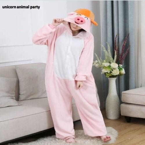 Kigurumi halloween Men women Christmas Cosplay Pink pig Onesies Party Pajamas Pyjamas costumes carnival costume