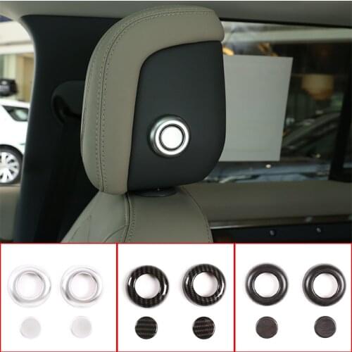 Car Styling Head Pillow Adjustment Buttons Cover Stickers Trim For Land Rover Defender 110 2020-2021 Interior Auto Accessories