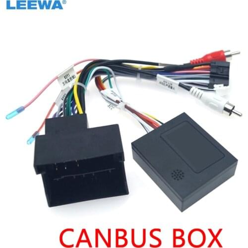 LEEWA Car Stereo Audio 16PIN Android Power Cable Adapter With Canbus Box For BMW X1 E90 Power Cable Wiring Harness #CA3325