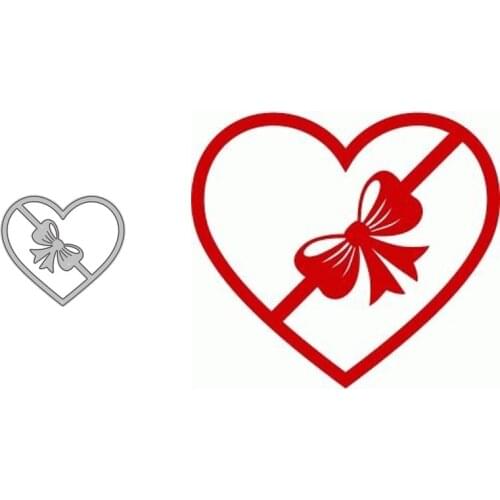 Metal Cutting Dies Streamer Heart for Scrapbooking DIY Crafts Stencil Card Make Album Decorative New 2021