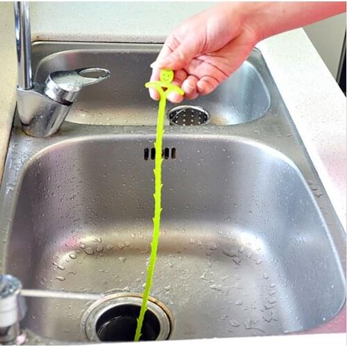 51CM Bendable Brush Toilet Kitchen Sewer Pipeline Dredge Sink Hair Brush Cleaner Kitchen Accessories Toilet Brush Cleaning Tools