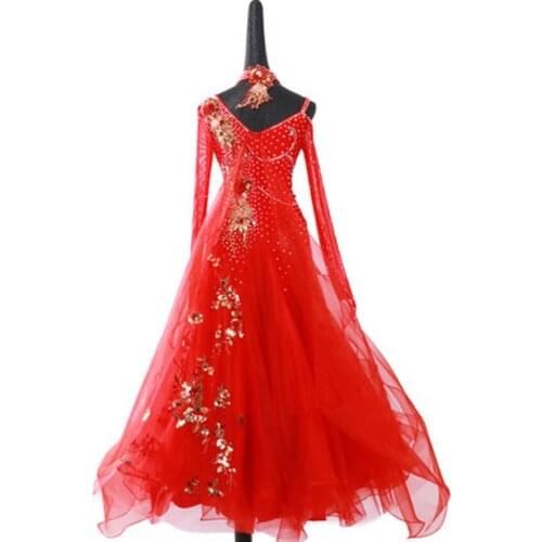 Modern dance skirt new dress national standard dance waltz skirt ballroom dance new skirt big put on adult female