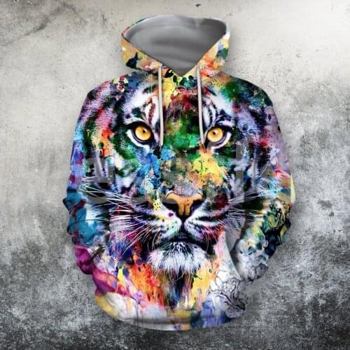 Tessffel Animal Tiger Hunting Tattoo Art Wild Beast NewFashion Tracksuit 3DPrint Men/Women Streetwear Casual Pullover Hoodies 14