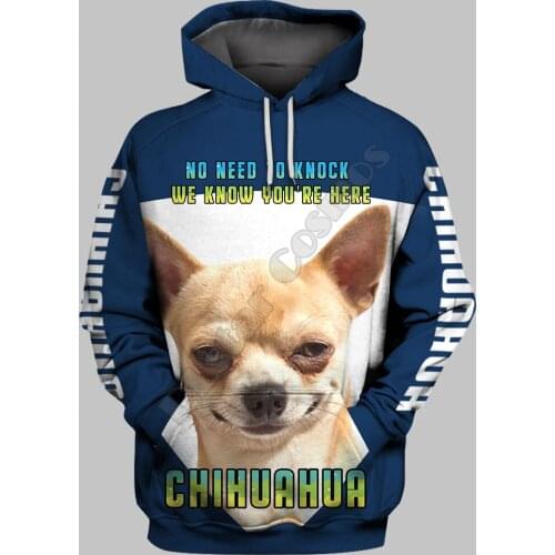 Chihuahua 3D Printed Hoodies Funny Pullover Men For Women Funny Sweatshirts Animal Sweater Drop Shipping 08